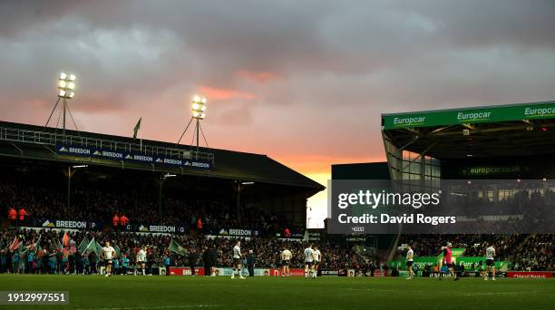 General view of Welford Road during the Gallagher Premiership Rugby match between Leicester Tigers and Saracens at Mattioli Woods Welford Road...