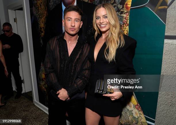 Barry Keoghan and Margot Robbie attend W Magazine's Annual Best Performances Party at Chateau Marmont on January 05, 2024 in Los Angeles, California.