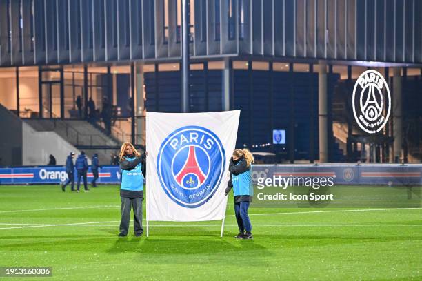 Illustration during the Women's D1 Arkema match between Paris Saint-Germain and LOSC Lille at PSG Campus Poissy on January 9, 2024 in Poissy, France.
