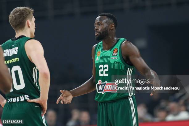 Jerian Grant, #22 of Panathinaikos AKTOR Athens react during the Turkish Airlines EuroLeague Regular Season Round 20 match between Panathinaikos...