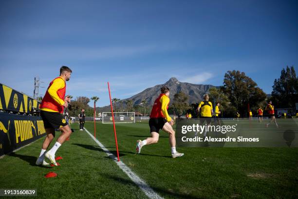 Hans-Joachim Watzke of Borussia Dortmund during a press conference on January 8, 2024 in Marbella, Spain.