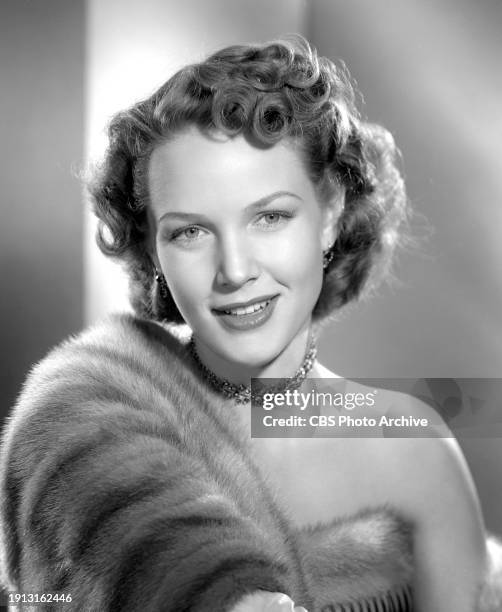 Pictured is Barbara Britton in the CBS television comedy-detective series, Mr. And Mrs. North. August 1, 1952.