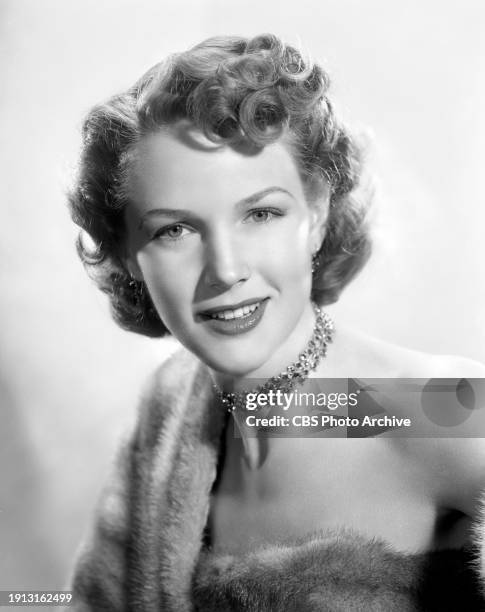 Pictured is Barbara Britton in the CBS television comedy-detective series, Mr. And Mrs. North. August 1, 1952.