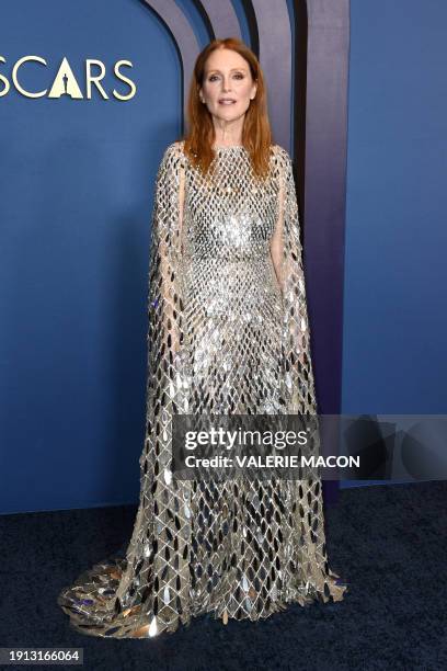 Actress Julianne Moore arrives for the Academy of Motion Picture Arts and Sciences' 14th Annual Governors Awards at the Ray Dolby Ballroom in Los...