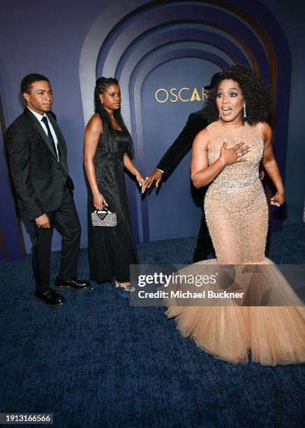 Slater Josiah Vance, Bronwyn Golden Vance and Angela Bassett at the 14th Governors Awards held at The Ray Dolby Ballroom at Ovation Hollywood on...