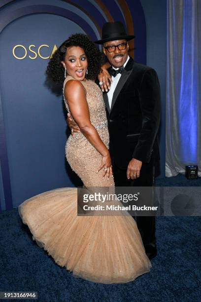 Angela Bassett and Courtney B. Vance at the 14th Governors Awards held at The Ray Dolby Ballroom at Ovation Hollywood on January 9, 2024 in Los...