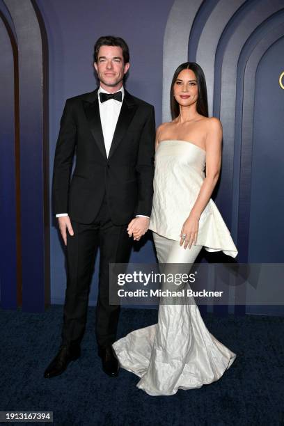 John Mulaney and Olivia Munn at the 14th Governors Awards held at The Ray Dolby Ballroom at Ovation Hollywood on January 9, 2024 in Los Angeles,...