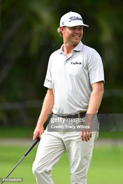 Patton Kizzire on the ninth green during practice prior to Sony Open in Hawaii at Waialae Country Club on January 9, 2024 in Honolulu, Hawaii.