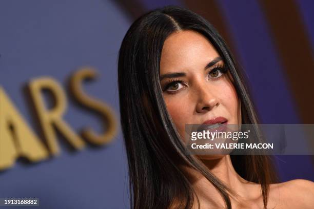 Actress Olivia Munn arrives for the Academy of Motion Picture Arts and Sciences' 14th Annual Governors Awards at the Ray Dolby Ballroom in Los...