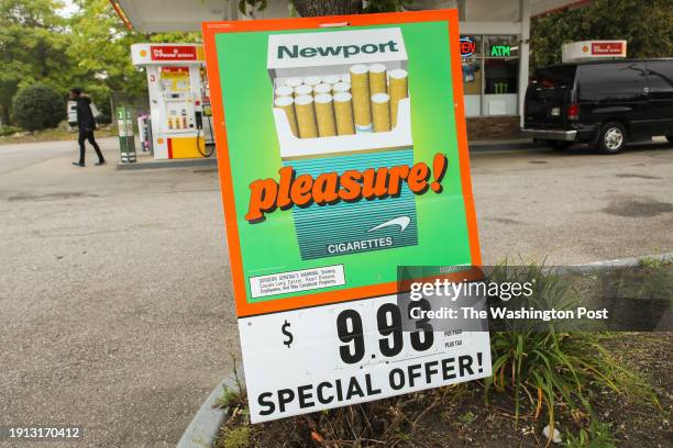 Special Offer Ads for cigarette packs posted in African American neighborhoods in Greater Cleveland, Ohio. Photograghed by Da'Shaunae Marisa for The...