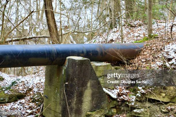 sewer pipe exposed from the ground - science and transportation committee stock pictures, royalty-free photos & images