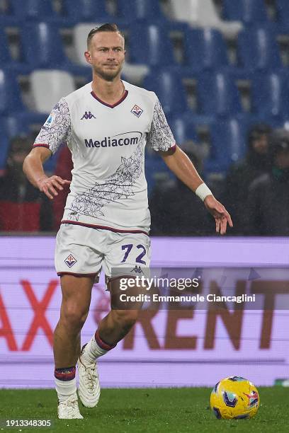 Antonin Barak of ACF Fiorentina runs with the ball during the Serie A TIM match between US Sassuolo and ACF Fiorentina at Mapei Stadium - Citta' del...