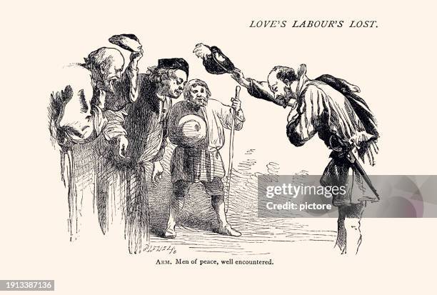 greeting : love's labour's lost (xxxl) - dagger stock illustrations