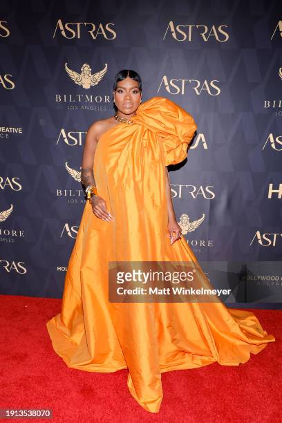 Fantasia Barrino attends the 2024 Astra Film Awards at Biltmore Los Angeles on January 06, 2024 in Los Angeles, California.