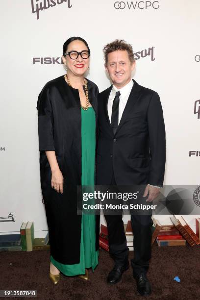 Ramsey Naito and Alex Winter attend The Art of Elysium's 2024 HEAVEN Gala at The Wiltern on January 06, 2024 in Los Angeles, California.