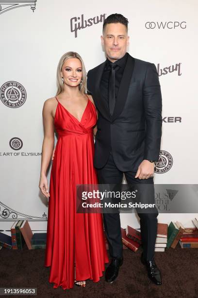 Caitlin O'Connor and Joe Manganiello attend The Art of Elysium's 2024 HEAVEN Gala at The Wiltern on January 06, 2024 in Los Angeles, California.