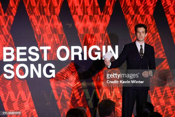 Mark Ronson accepts the Best Original Song award for 'I'm Just Ken' from "Barbie" onstage during the 2024 Astra Film Awards at Biltmore Los Angeles...