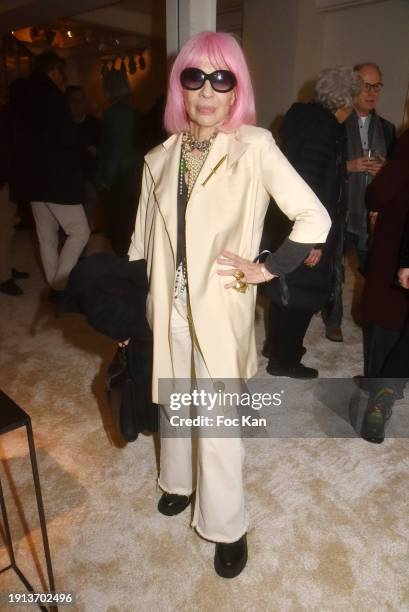 Marie Beltrami attends Galerie Pierre Alain Challier’s Galette des Rois Party as part of "La Nuit Est Une Page Blanche" Exhibition on January 6, 2024...