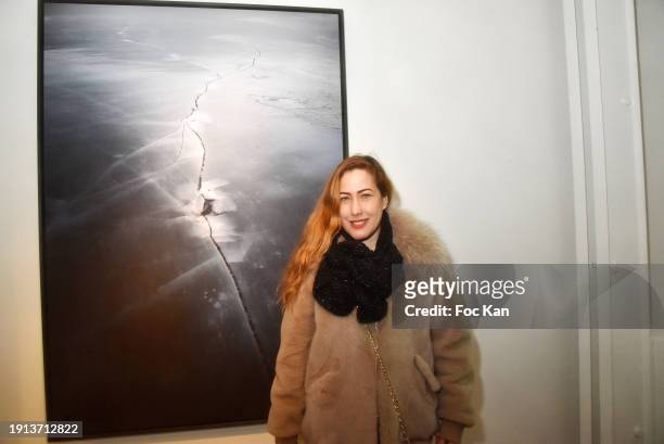 Actress Myriam Charleins attends Galerie Pierre Alain Challier’s Galette des Rois Party as part of "La Nuit Est Une Page Blanche" Exhibition on...