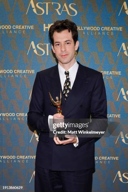 Mark Ronson, winner of the Best Original Song award for 'I'm Just Ken' from "Barbie", poses in the press room during the 2024 Astra Film Awards at...