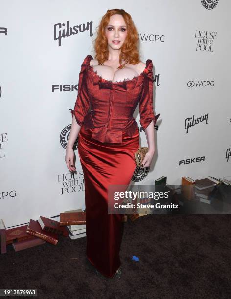 Christina Hendricks arrives at the The Art Of Elysium's 2024 HEAVEN Gala at The Wiltern on January 06, 2024 in Los Angeles, California.