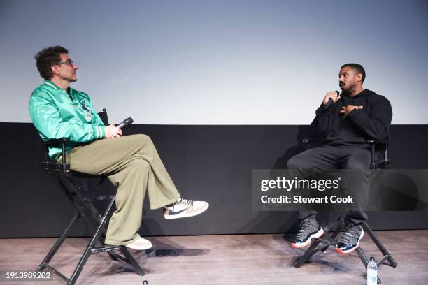 Bradley Cooper and Michael B. Jordan attend MGM's "Creed III" Los Angeles Special Screening and Q&A at The London West Hollywood at Beverly Hills on...