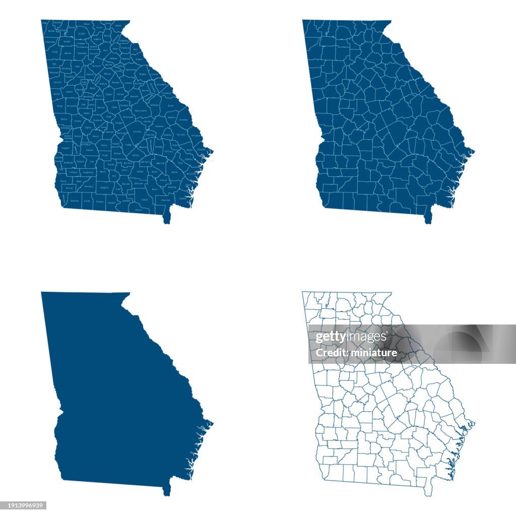 Visual Georgia Map Georgia Map High-Res Vector Graphic - Getty Images