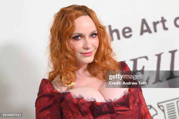 Christina Hendricks attends The Art Of Elysium's 2024 HEAVEN Gala at The Wiltern on January 06, 2024 in Los Angeles, California.