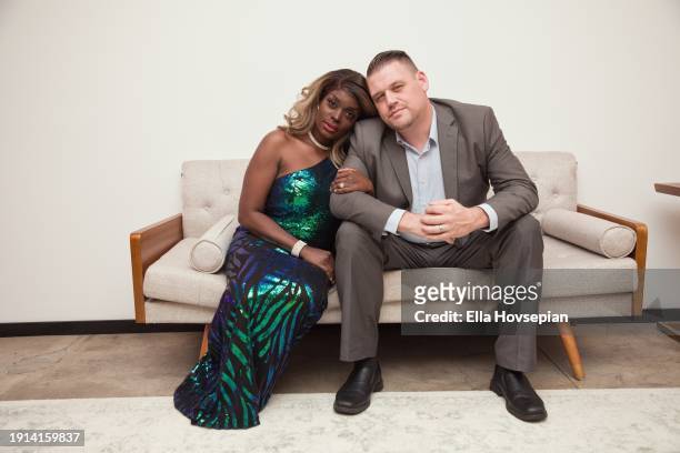 Nimi Adokiye and Danny Eley attend the"Chronicles Of Jessica Wu" Emmy Party at The Bixby + Barlow Building on January 06, 2024 in Los Angeles,...