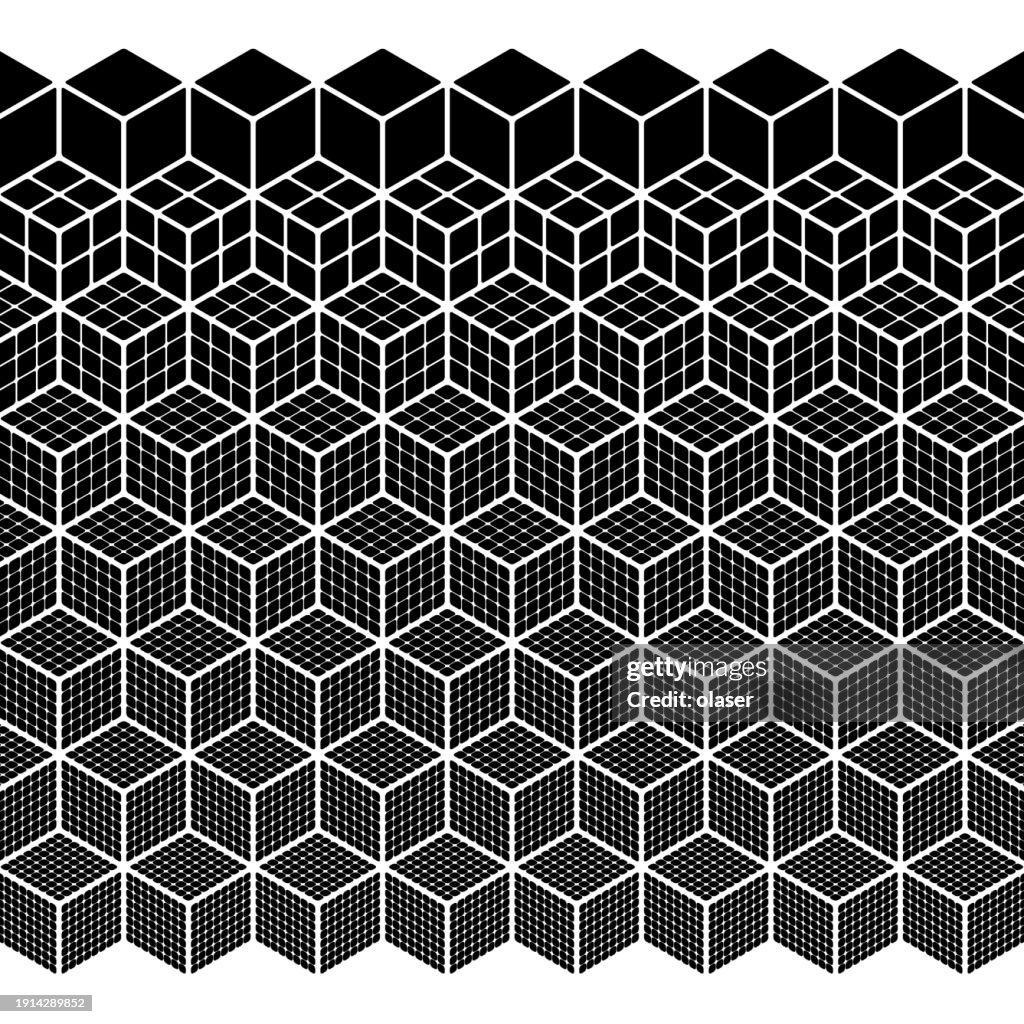 Cubed Numbers Pattern Cubes With Increasing Number Of Squares Pattern High-Res Vector Graphic ...