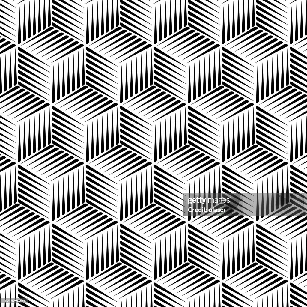 Small Cube Design Pattern Cube Pattern With Sides Covered By Rounded Triangles High-Res Vector ...