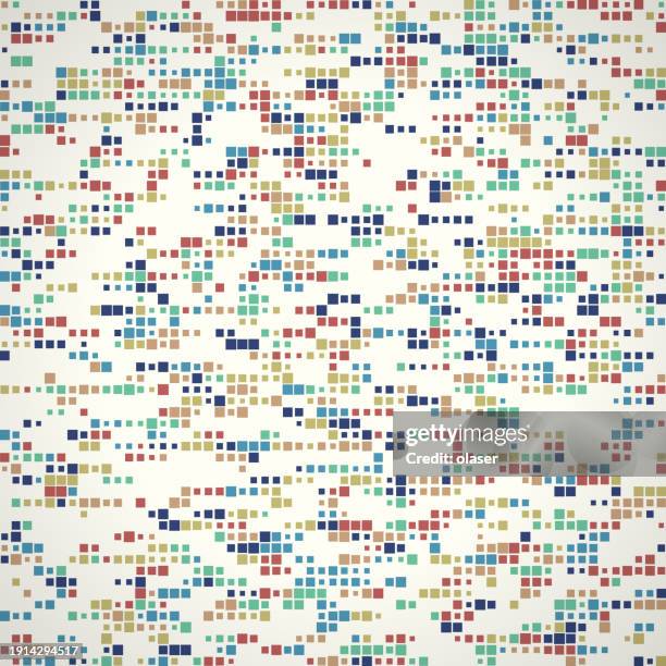 Color Grid Pattern 45 Retro Color Squares In Uneven Matrix Grid Pattern With Gaps High-Res ...