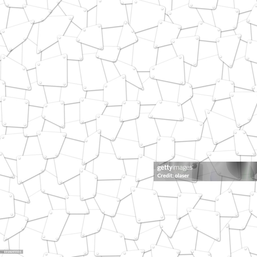 3d Connected Uneven Squares Pattern Bolted Together High-Res Vector ...