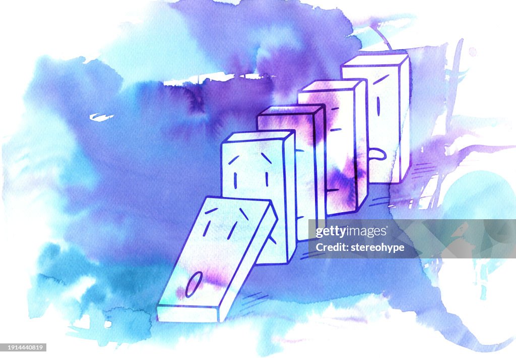 Falling dominos