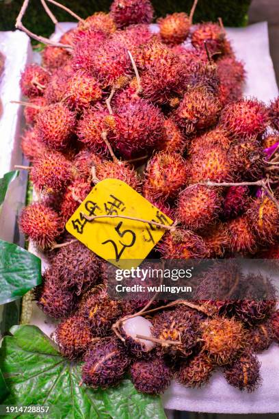red mombin being sold at the market - spondias mombin stock pictures, royalty-free photos & images