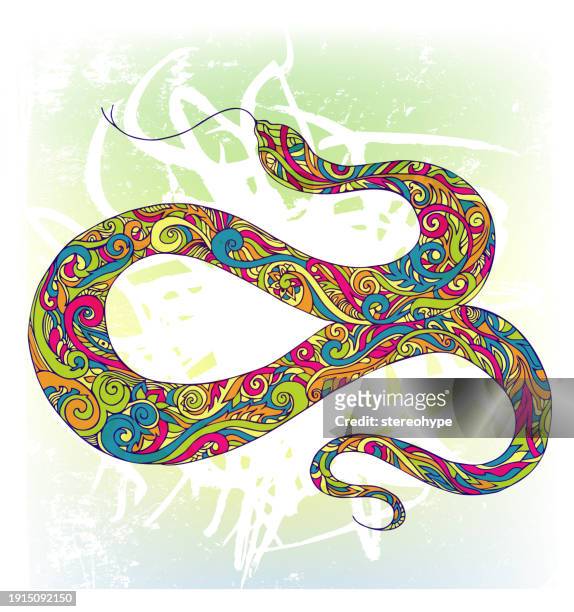 eternal serpent - cobra snake stock illustrations