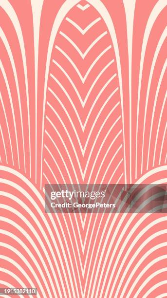 seamless pattern of leaves - coral coloured stock illustrations