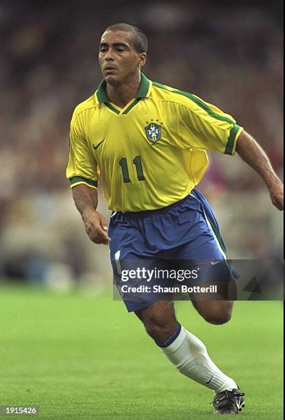 Romario of Brazil makes a run during the match in the Tournoi de France against Italy in Lyons, France. The game ended 3-3. \ Mandatory Credit: Shaun...