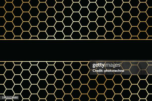 luxurious abstract hexagonal shapes background - virtual awards stock illustrations