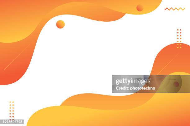 stockillustraties, clipart, cartoons en iconen met landing page template. vector abstract liquid fluid blue trendy background. corporate business website header. gradient orange abstract fluid shape background. dynamic style banner design with fluid colorful gradient shapes. - powerpoint template