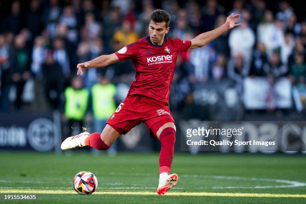 Lucas Torro of CA Osasuna in action during the Copa del Rey Round of 32 match between CD Castellon and CA Osasuna at Nou Castalia on January 07, 2024...
