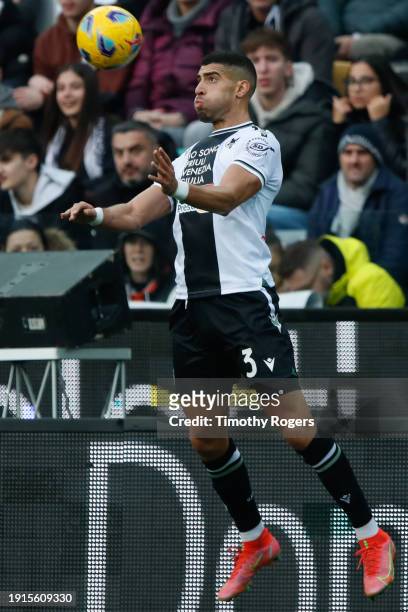 Adam Masina of Udinese during the Serie A TIM match between Udinese Calcio and SS Lazio at Bluenergy Stadium on January 07, 2024 in Udine, Italy.