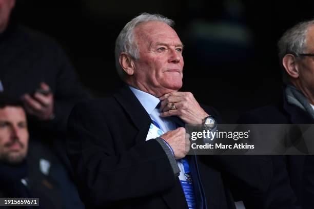Former Leeds United player and Scotland International, Eddie Gray during the Emirates FA Cup Third Round match between Peterborough United and Leeds...