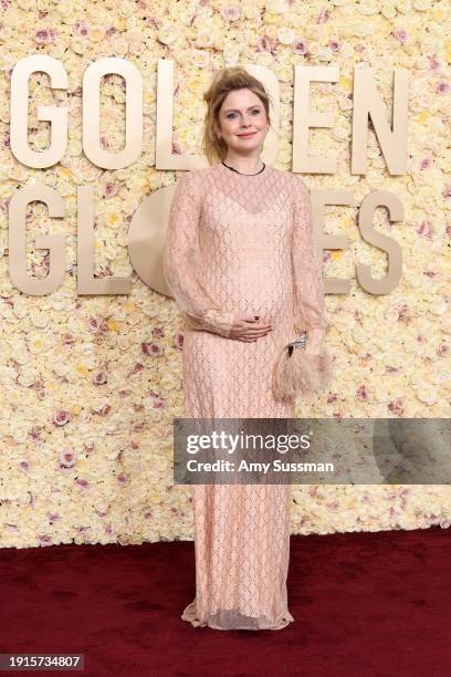 Rose McIver attends the 81st Annual Golden Globe Awards at The Beverly Hilton on January 07, 2024 in Beverly Hills, California.