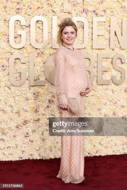 Rose McIver attends the 81st Annual Golden Globe Awards at The Beverly Hilton on January 07, 2024 in Beverly Hills, California.