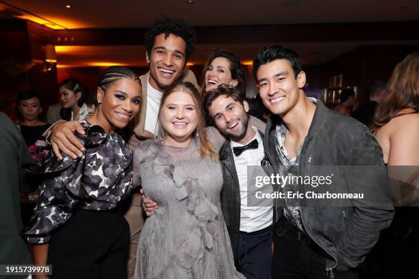 Kelly McCreary, guest, Jaicy Elliot, Stefania Spampinato, Jake Borelli and Alex Landi attend the 2019 Pre-Emmy Party hosted by Entertainment Weekly...