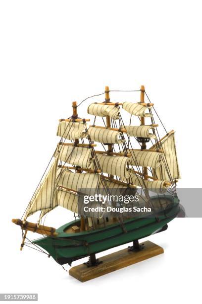wood model of a old sailing ship - pirate ship interior stock pictures, royalty-free photos & images
