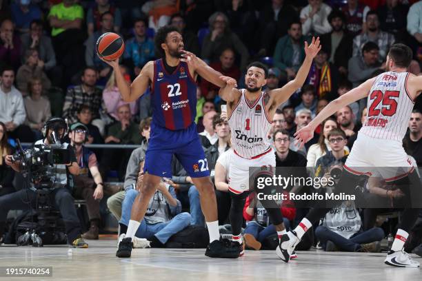 Jabari Parker, #22 of FC Barcelona in action during the Turkish Airlines EuroLeague Regular Season Round 20 match between FC Barcelona and Olympiacos...