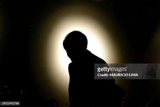 Jose Serra, oficialista presidential candidate of Brazil of the Brazilian Social Democratic Party , leaves from a press conference after discussing...