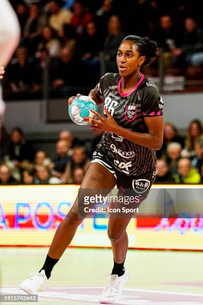 Alexandrina CABRAL-BARBOSA of Brest during the Womens Ligue Butaguaz Energie match between Brest Bretagne Handball and Chambray Touraine Handball at...